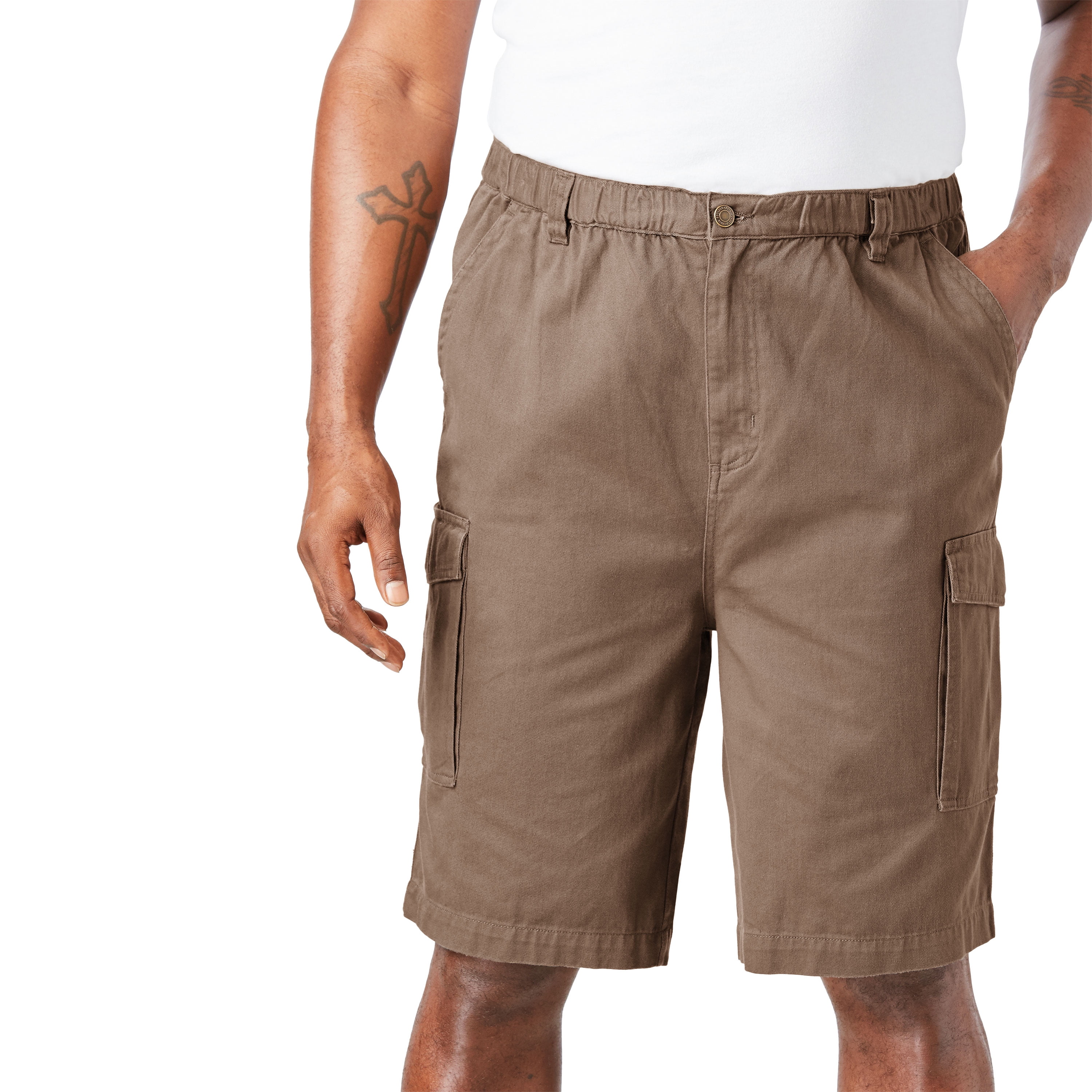 big and tall cargo shorts elastic waist