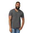 thumbnail image 5 of Gildan Men's V-Neck Short Sleeve T-Shirt Softstyle Casual Shirt, 2XL Size, Charcoal Color Tees, Single Pack, 5 of 5