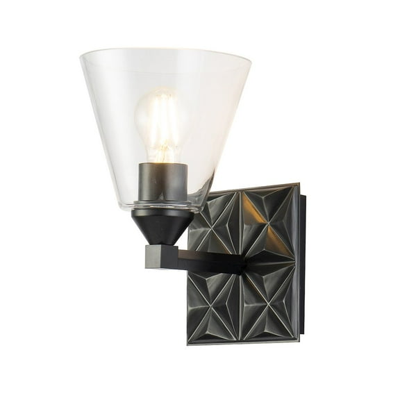 Lucas McKearn Alpha 1-light Metal Bath Vanity Light in Matte Black