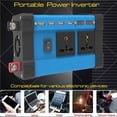 thumbnail image 4 of Inversor De Corriente Para Automóvil Con 4 Puertos Usb Y 2 Interfaces De Cc Adaptador Convertidor Automático Transformador De Voltaje,Max 600W Dc12V A Ac220V Speravity VI005155-00, 4 of 7