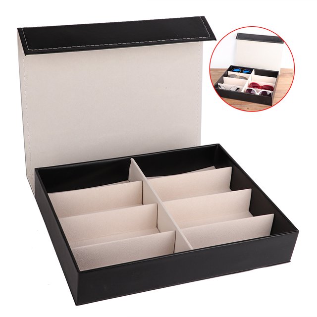Caja De Gafas Práctica Caja De Exhibición De Gafas De MDF Para El Hogar Tienda De óptica Viajes Camping ANGGREK Glasses Storage Case