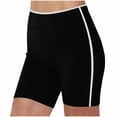 thumbnail image 2 of QATAINLAV Womens High Waisted Biker Shorts Stretch Butt Lifting Workout Short Leggings Gym Side Stripe Running Yoga Shorts, Black, S,, 2 of 5