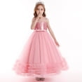thumbnail image 3 of WOLLEDR Kids Baby Girls Lace Princess Dresses Toddler Solid Color Sleeveless Tutu Dress Girls Wedding Party Gown for 4-12 Years, 3 of 9