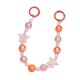 thumbnail image 4 of Cadena para teléfono con cuentas, cordón para teléfono, dijes para bolso, cadena para muñeca, extensor de monedero con 2 Naranja, 4 of 9