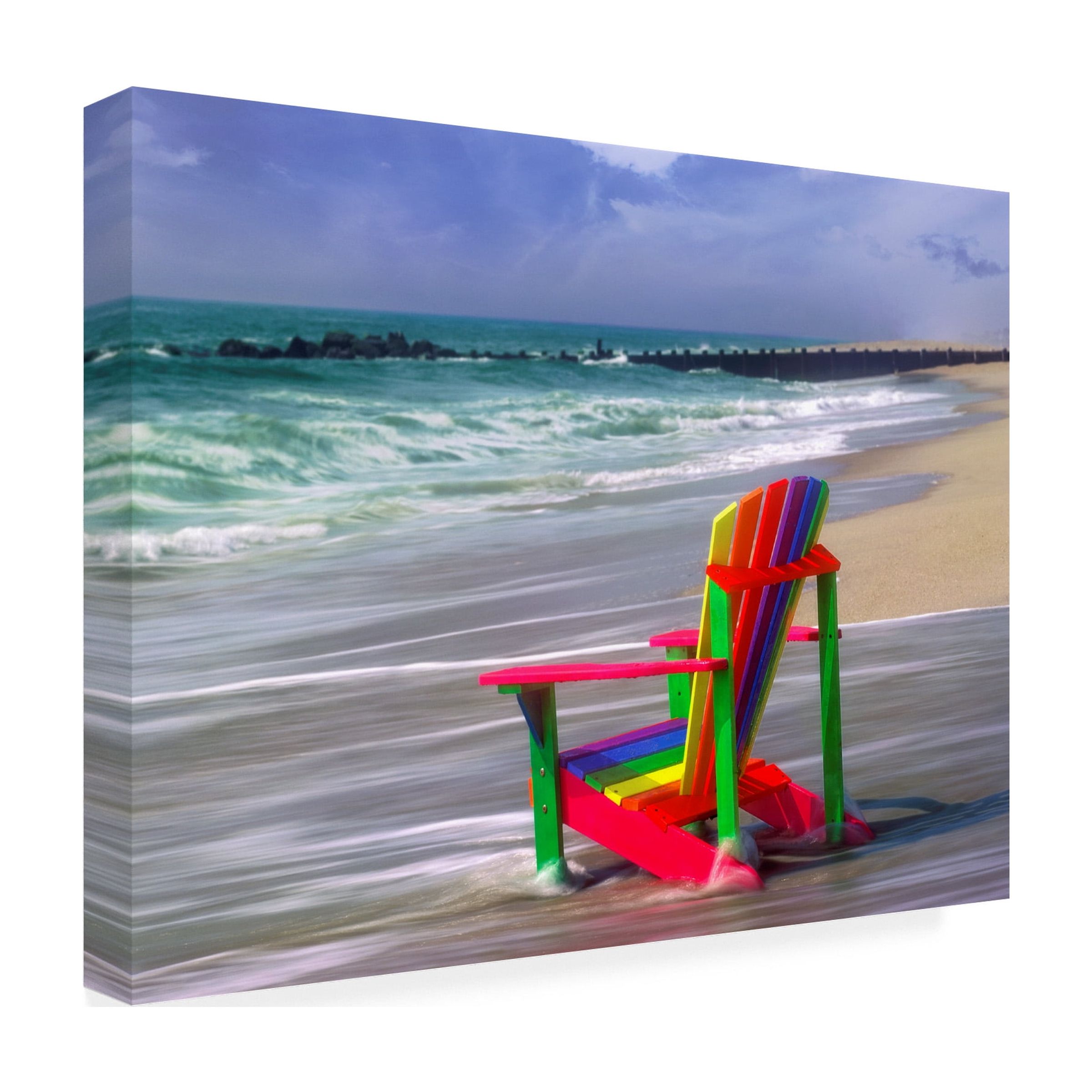 Trademark Fine Art Still Life Canvas Art ' Rainbow Chair ' by Mike Jones Photo