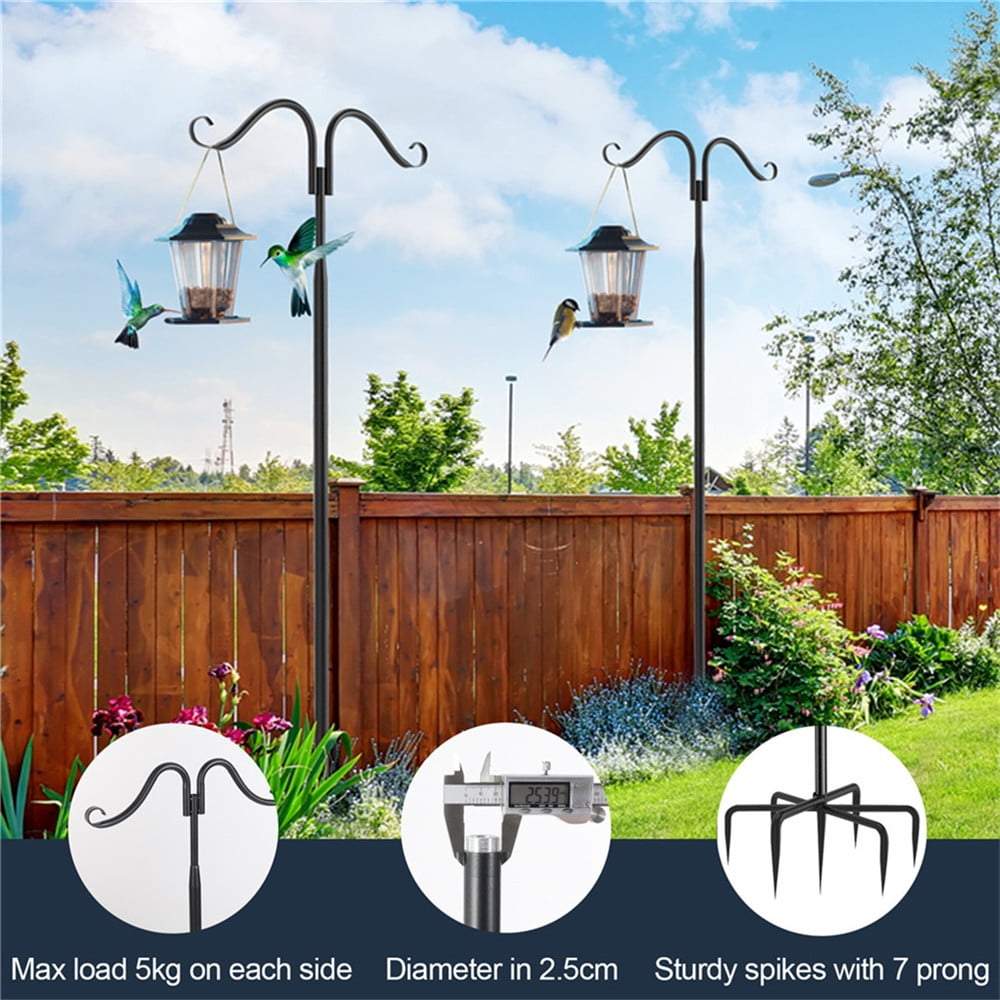Set of 2 Holiday Styling String Light Pole Wedding Flower Basket Hanger Garden Stake Hook