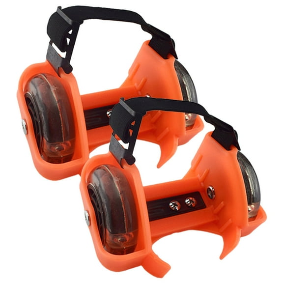 NUOLUX 1 Pair Adjustable Glowing Heel Wheel Shoes Recreational Activity Round Shape