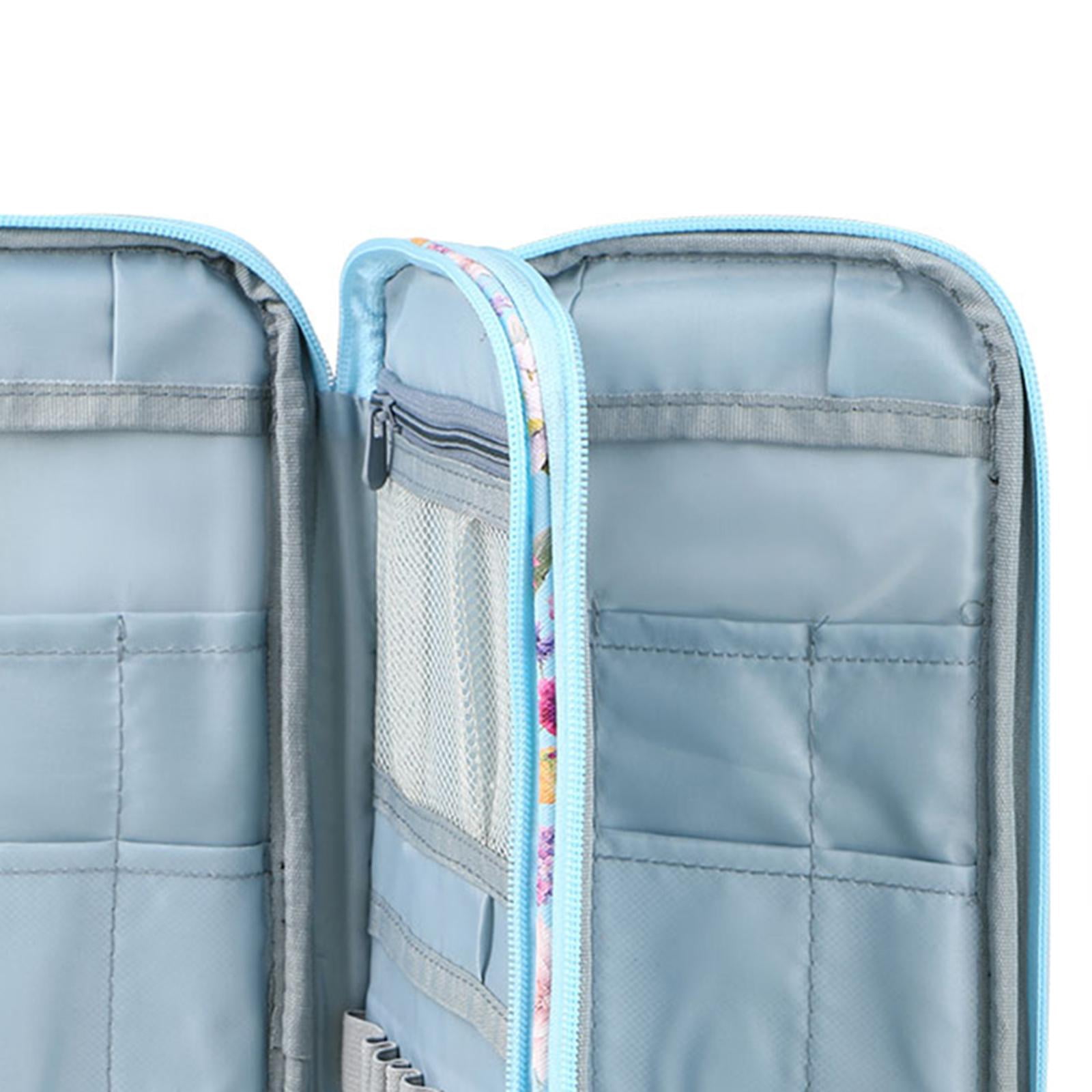 HOMYL Crochet Hook Case, Knitting Bag, Sewing Accessory Organizer, Waterproof, Easy to Blue