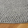 thumbnail image 3 of SAFAVIEH Natura Feride Geometric Area Rug, Silver, 12' x 12' Round - X-Large - Scandinavian Design, Silver, Handmade Wool Blend, Ideal for Living Room, Bedroom, Dining Space, 3 of 8