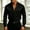 Black, variant on Men's Formal Dress Shirt Draped Satin Wrap Cross Lapel Collar Full Button Slim Long Sleeves for Gala Social Mixers White XL