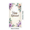 thumbnail image 2 of Floral Decoration Happy Retirement Banner Flower Theme Decorative Design for Retirement Party Event Celebration Indoor Decoration, 2 of 8