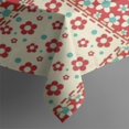 thumbnail image 5 of Pioneer Flower Floral Print Pattern Rectangle Tablecloth 60"x102",Waterproof Polyester Rectangle Table Cloth, Wipeable Spillproof Polyester Tablecloth for Dining, Camping, Indoor and Outdoor, 5 of 6