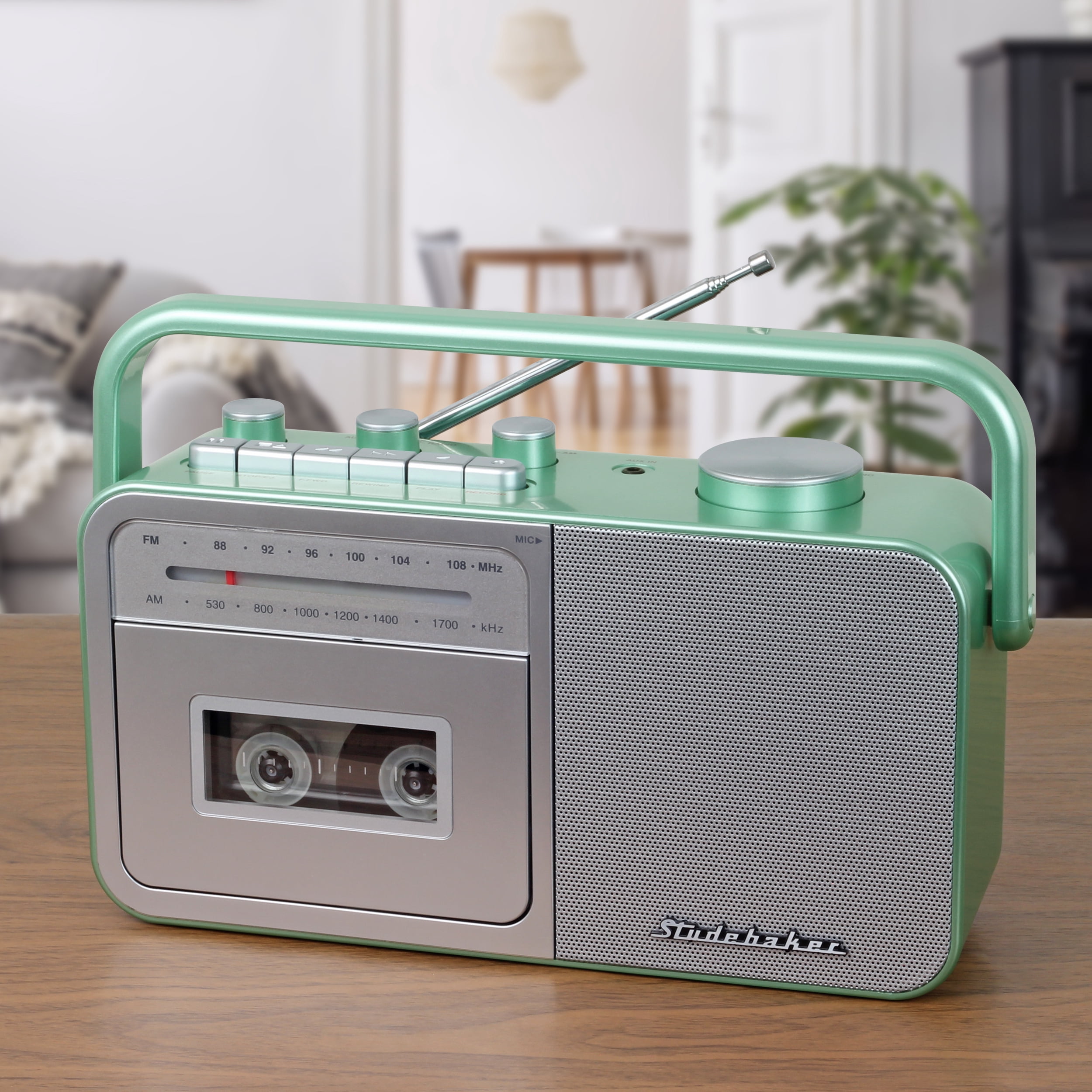 Studebaker SB2130RG Portable Cassette Player/Recorder with AM/FM Radio (Rose Gold)  [MISC ACCESSORY]