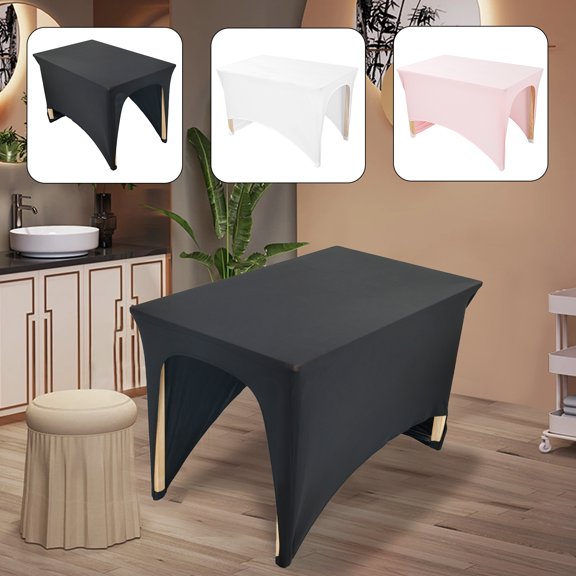 Massage Table Sheet, Microfiber Soft Facial Bed Cover, Black