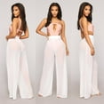 thumbnail image 6 of Douhoow Women Wide Leg Mesh Sheer Pants See Through Loose Beach Cover Up Trousers, 6 of 8