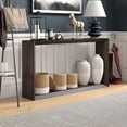 thumbnail image 4 of Evelyn&Zoe Osmond 55" Wide Rectangular Console Table, Alder Brown, 4 of 7