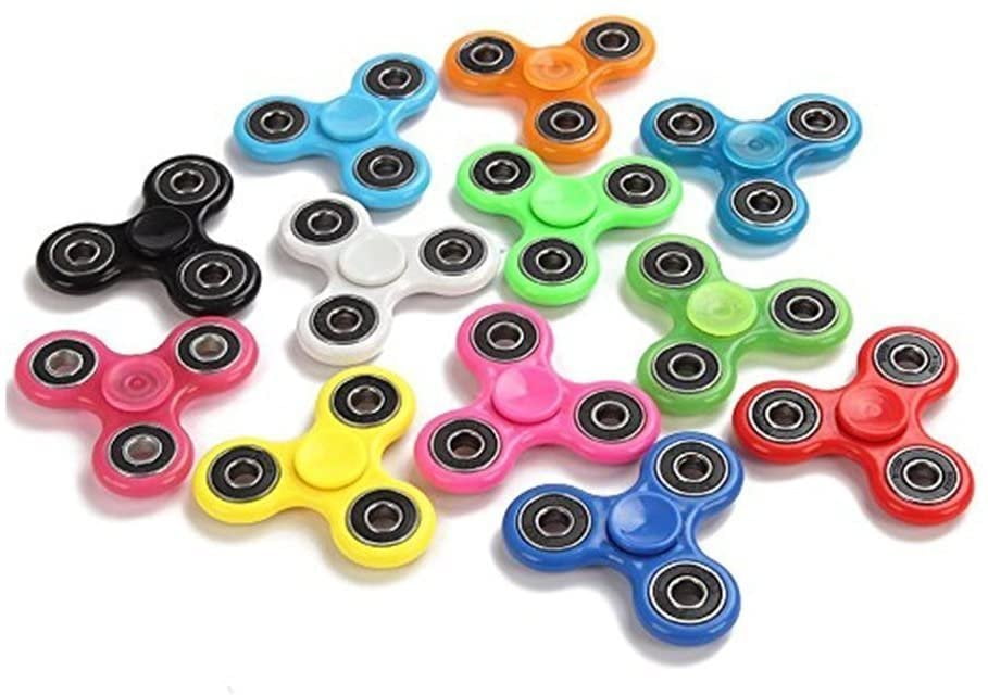 YELLOW USA LED Tri Spinner Fidget Spinners EDC Figet Hand Desk Focus Toy ADHD 