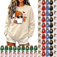 thumbnail image 7 of Frostluinai Women's Pullover Sweatshirts Halloween Pumpkin Ghosts Print Sweat Shirts Round Neck Long Sleeve Holiday Party Casual Wear, 7 of 7