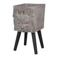 thumbnail image 4 of A&B Home Greek God Blowing Statue Outdoor Planter - Gray, Black Finish, 4 of 4