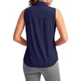thumbnail image 2 of TSADFHJI Womens Tops 2Xl Ladies Dry Micro Mesh Sleeveless L Dark Blue, 2 of 4