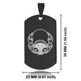 thumbnail image 2 of Stainless Steel Aquarius Zodiac (Water Bearer) Dog Tag Keychain Circle Ring, 2 of 2
