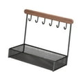 thumbnail image 4 of yotijay Jewelry Display Stand Craft Handmade Storage Box for Tabletop Home Use Rings Square base black, 4 of 9