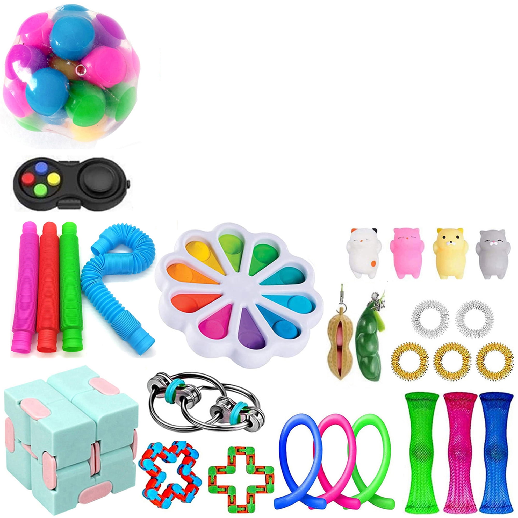 Sensory Fidget Toy Set Pop Tube 