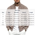 thumbnail image 5 of FRSASU Men's Suede Bomber Jacket Zip‑Up Stand Collar Long Sleeve Casual Lightweight Outerwear with Side Pockets Brown, 5 of 7