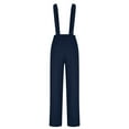 thumbnail image 5 of Hurxie Women's Loose Fit Suspender Pants Overalls Jumpsuits with Pockets Navy XL, 5 of 6