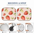 thumbnail image 6 of Kll Strawberries Windshield Sun Shade 2-Piece Foldable Car Front Window Sunshade For Most Sedans Suv Truck - Auto Sun Blocker Visor Protector Blocks Max Uv Rays - Large, 6 of 7
