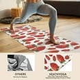 thumbnail image 4 of Strawberry Plants Fruit White Pattern Hot Yoga Mat Towel Non Slip for Hot Yoga - Quick-Drying Yoga Mat Cover with 4 Corner Pockets with Travel Bag - Hot Yoga Towel Non Slip 70"x26", 4 of 6
