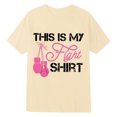 thumbnail image 4 of Womens T shirts Crew Neck Short Sleeve Letter Graphic Print Basic Tee Tshirt, 4 of 4