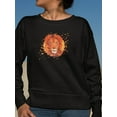 thumbnail image 2 of Zentangle Lion Design Sweatshirt Women -Image by Shutterstock, Female Small, 2 of 4