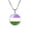 Genderqueer, variant on Rainbow LGBT Pride Necklace for Women Men Stackable Rainbow Chain Choker Friendship Jewelry Bisexual