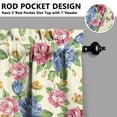 thumbnail image 5 of Bohemian Floral Kitchen Curtains 24" - 3 Panel Vintage Farmhouse Set with Wildflowers & Butterflies, Rod Pocket Rustic Window Treatment, 5 of 6
