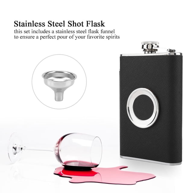 Stainless Steel Shot Flask Flask 8 Oz Stainless Steel Shot Flask With Built In Collapsible Shot Glass And Funnel