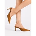 thumbnail image 6 of On feet& in love Women's Pointed Toe Suede Mule Heels - Slip-On Stilettos for Office & Party - Size 5.5, 6 of 8