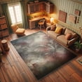thumbnail image 3 of Ambesonne Bohemian Decorative Rug Carpet, Leaves Art Constellations, 2' 2" x 3' 7", Pale Ruby Grey Yellow, 3 of 5