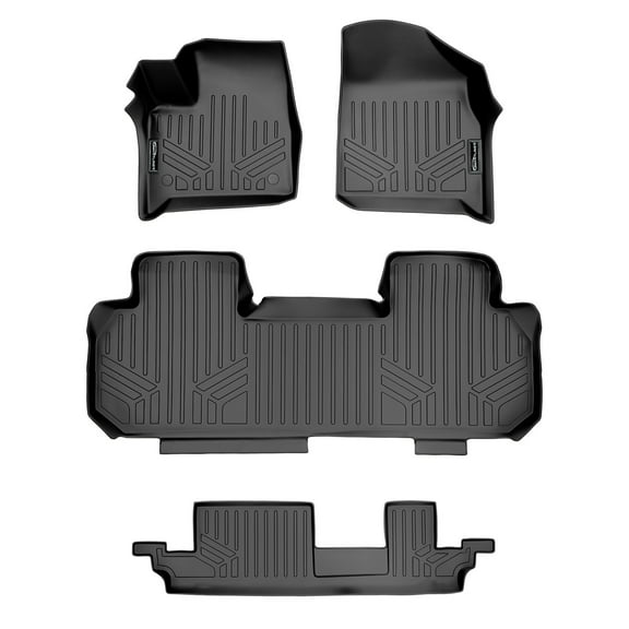 SMARTLINER 3 Rows Custom Fit Floor Liners Compatible with 2018 - 2023 Chevrolet Traverse 8 Passenger