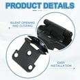 thumbnail image 3 of Uxcell Self-Closing Cabinet Hinges Semi-Overlay, Semi Concealed Flush Face Mount Cabinet Hinge with Screws Black, 3 of 7