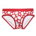thumbnail image 2 of Yaoyar Mens Swimwear Low Rise Swim Briefs Black and Red Quick-Drying Contrast Color Swimsuit Swimming Briefs with Drawstring, 2 of 8