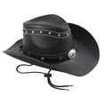 thumbnail image 1 of Sombrero de Vaquero Jinwen PU Con Ala Enrollable Unisex Negro, 1 of 8