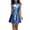 Blue, variant on Women'S Sequin Dress Hot Gold Leather Solid Color Pleated Skirt Costume Women'S Club Night Out Dresses L