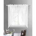 thumbnail image 3 of White Swag Valances for Windows, Modern Minimalist Pure Soild Color Rod Pocket Sheer Valances for Large Windows, Swag Toppers Light Filtering for Kitchen Living Room 2 Panels 36''x63'', 3 of 6