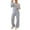 Blue, variant on Women's Two-piece Outfit, Knitted Casual Set, Comfortable Sportswear Set, Wide-leg Jogging Tracksuit