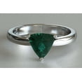 thumbnail image 2 of HeartsAndYou 1ct Natural Green Emerald Engagement Ring Solitaire 100% 14k SOLID White Gold, 2 of 9