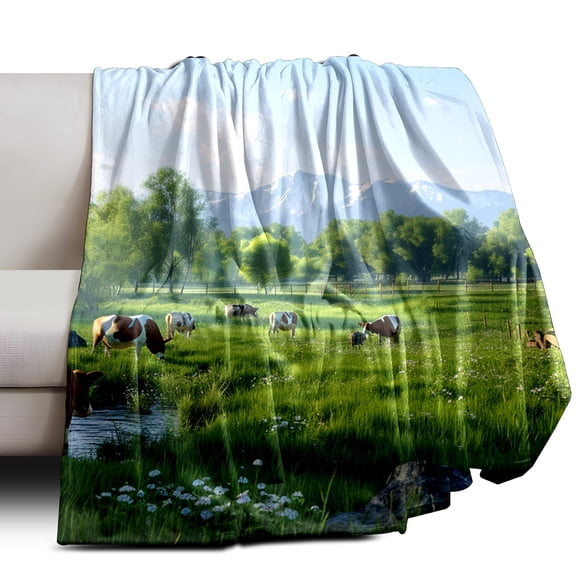 Throw Blanket Soft Plush Fleece Blanket 30In × 39In Home Decor Cozy Camping Blanket for Gift Bedding Essentials