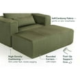 thumbnail image 6 of Timbernest Oversized Lounge Chair with Ottoman, 51" Corduroy Modular Floor Sofa with Deep Seat, Green, 6 of 6