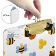 thumbnail image 4 of FMSHPON Bee Honey Clipboard Hardboard Wood Nursing Clip Board and Pull for Standard A4 Letter 13x9 inches, 4 of 8