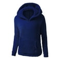 thumbnail image 5 of BODOAO Hoodies for Women 2025 Lightweight Comfy Warm Fall Transitional Cute Thin Coat Pullover Sweatshirts Casual Comfy Tops Trendy Fall Outfits Winter Clothes 2025 Navy Xl, 5 of 5